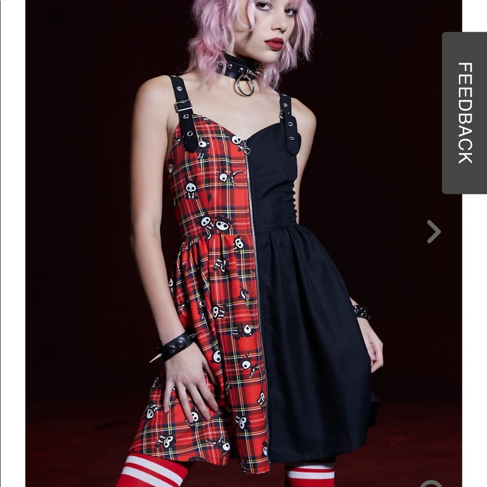 Skelanimals Plaid Split Dress